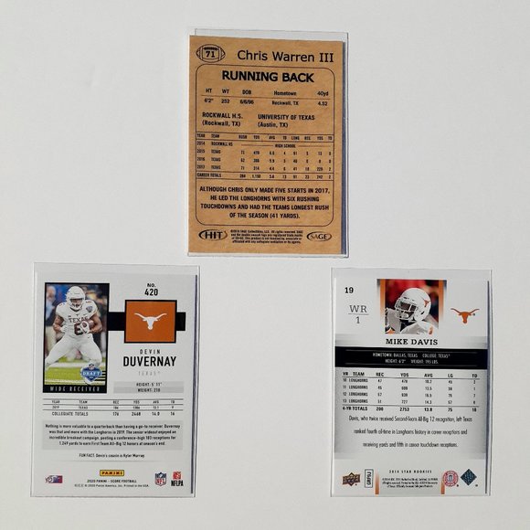 Texas Longhorns 9 Card Lot - CFBL [3_8_1] - Picture 4 of 8